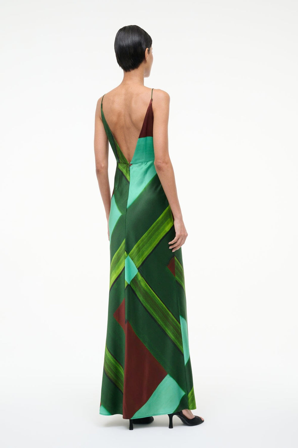 HANK SILK DRESS EMERALD PRISM