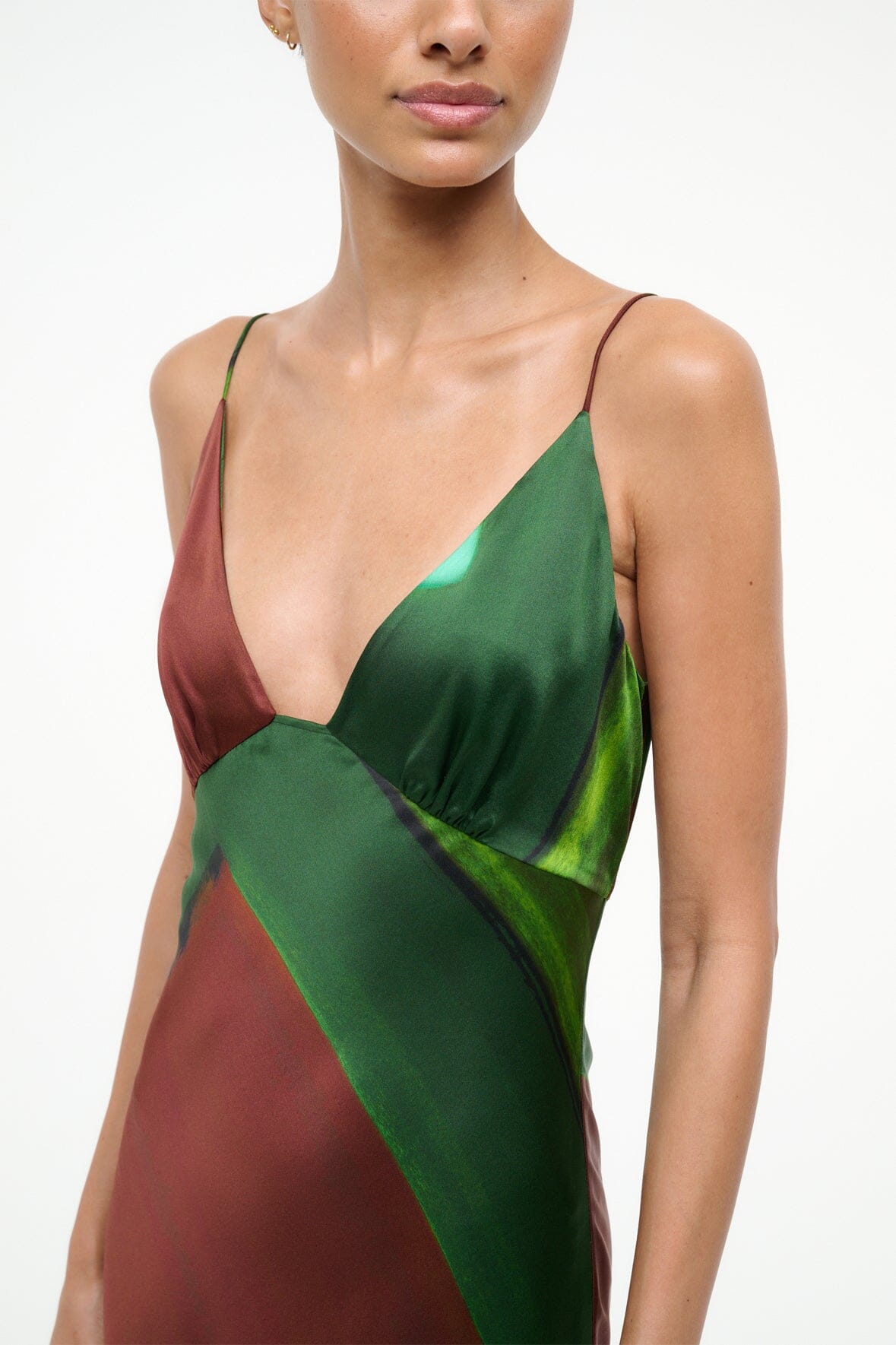 HANK SILK DRESS EMERALD PRISM