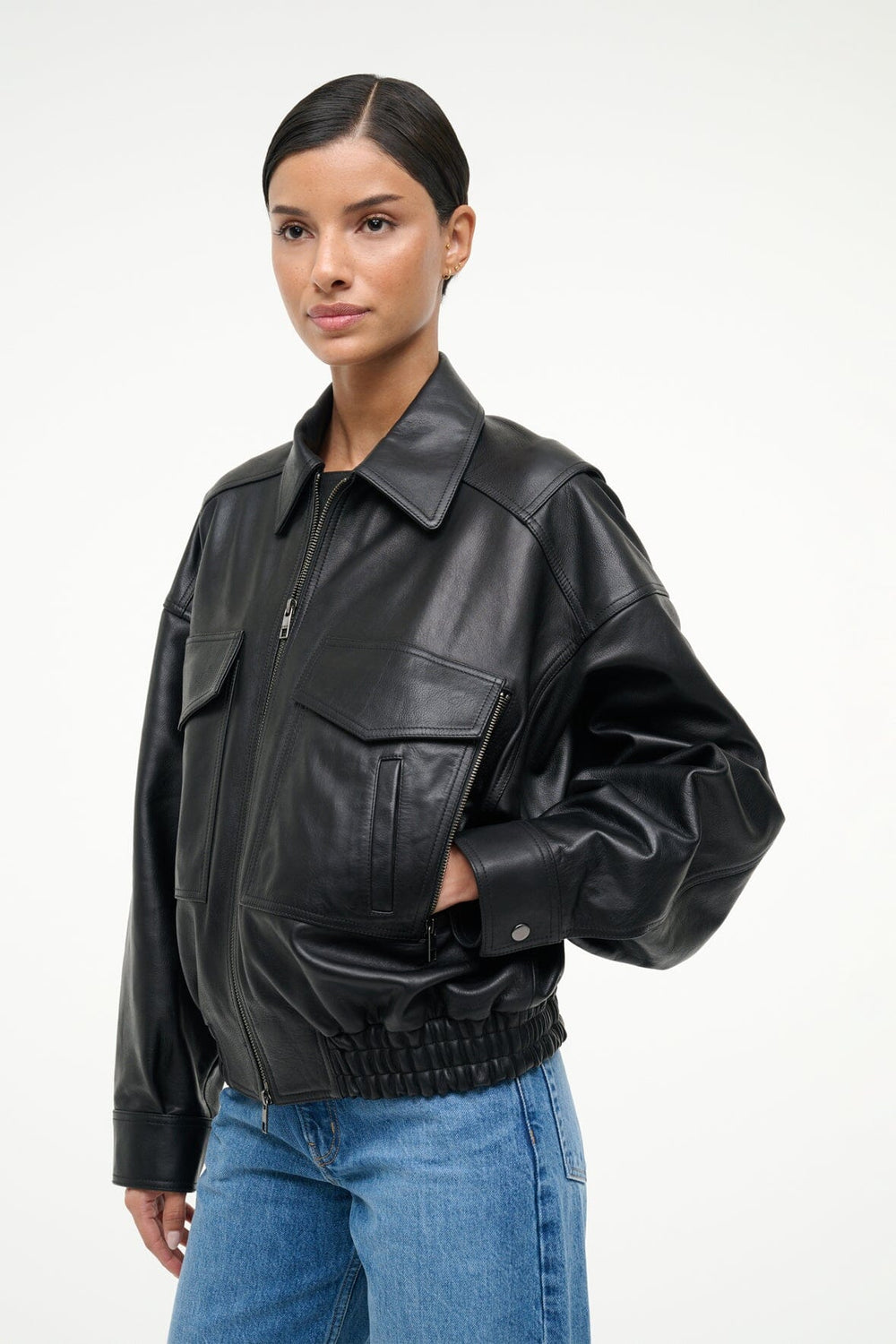 EUGENE LEATHER JACKET BLACK