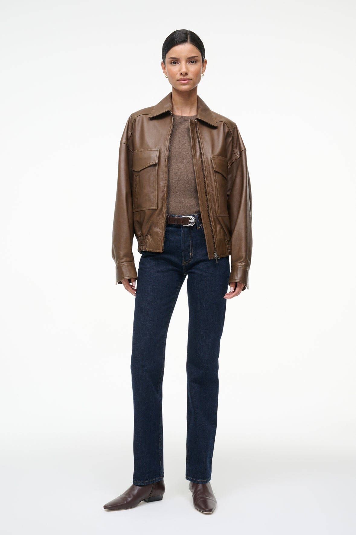 EUGENE LEATHER JACKET TRUFFLE