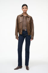 EUGENE LEATHER JACKET TRUFFLE