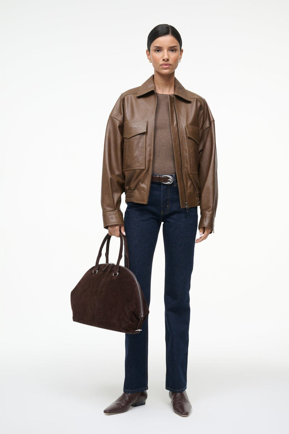 EUGENE LEATHER JACKET TRUFFLE