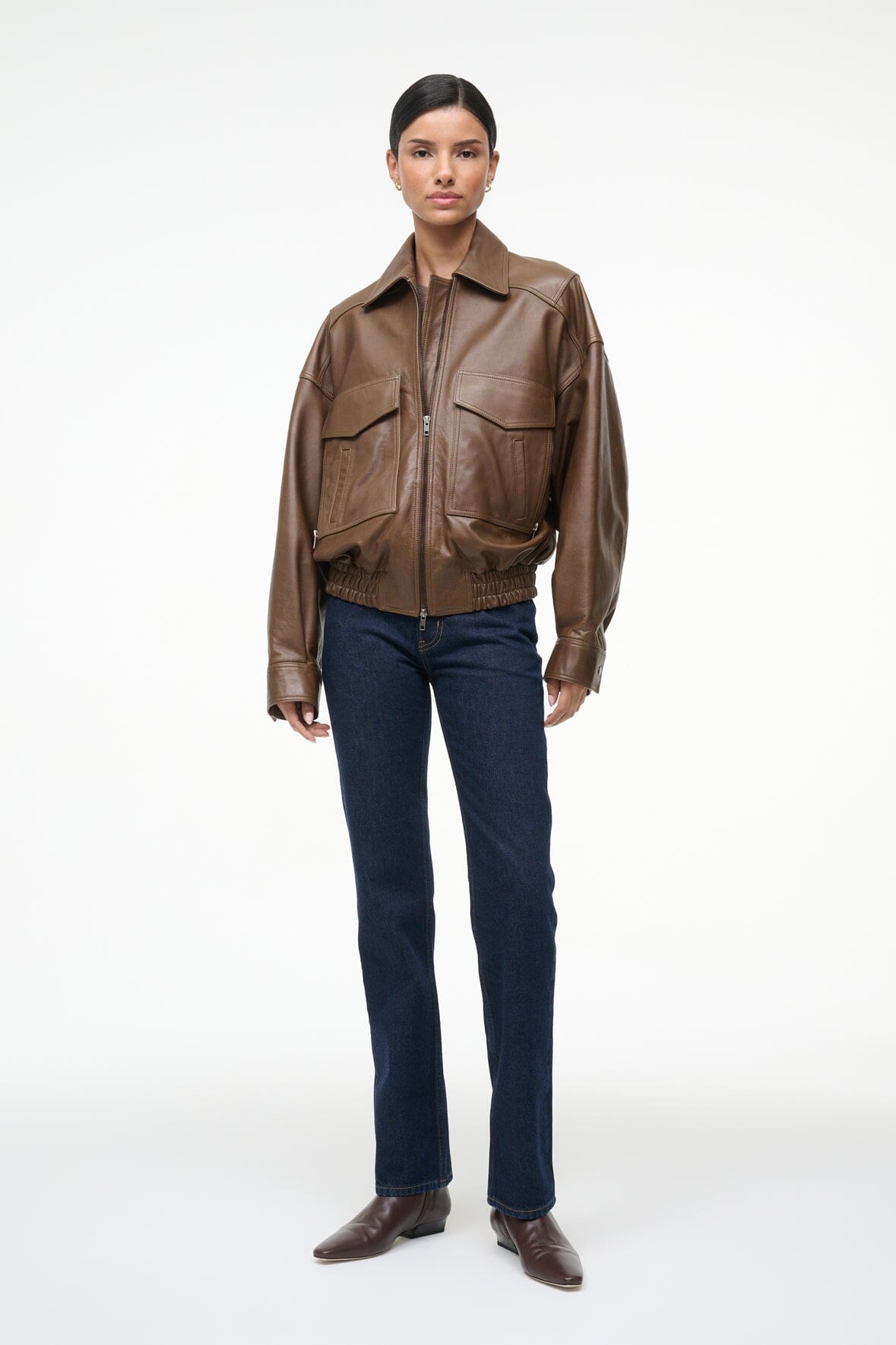 EUGENE LEATHER JACKET TRUFFLE