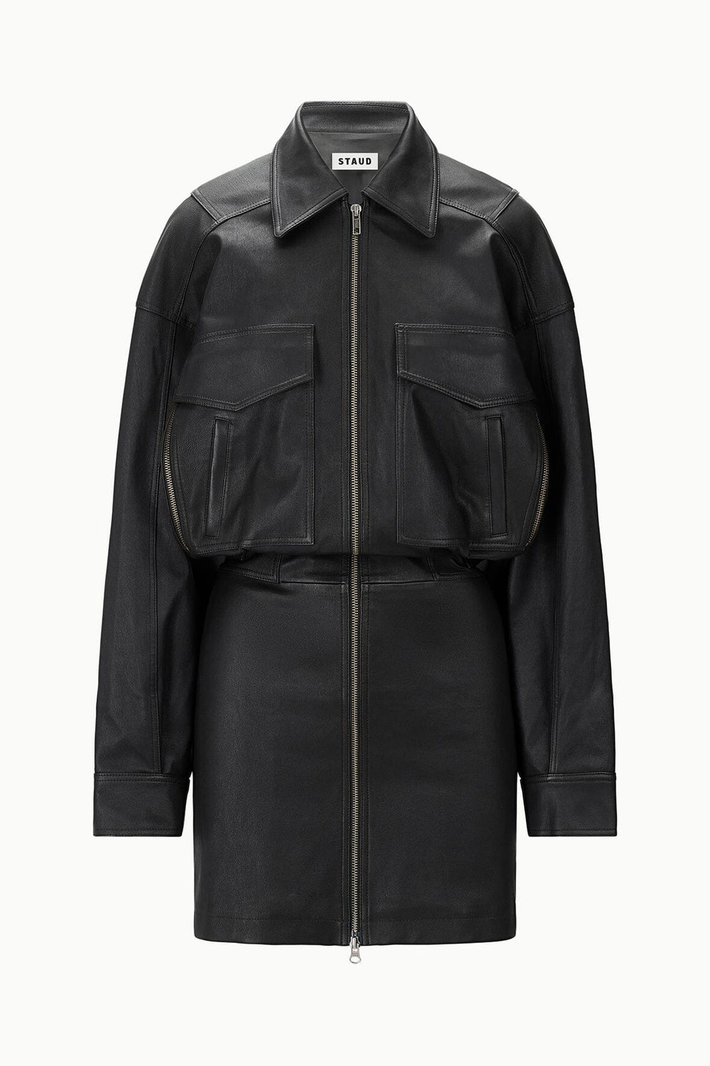 CLAUDETTE LEATHER DRESS BLACK