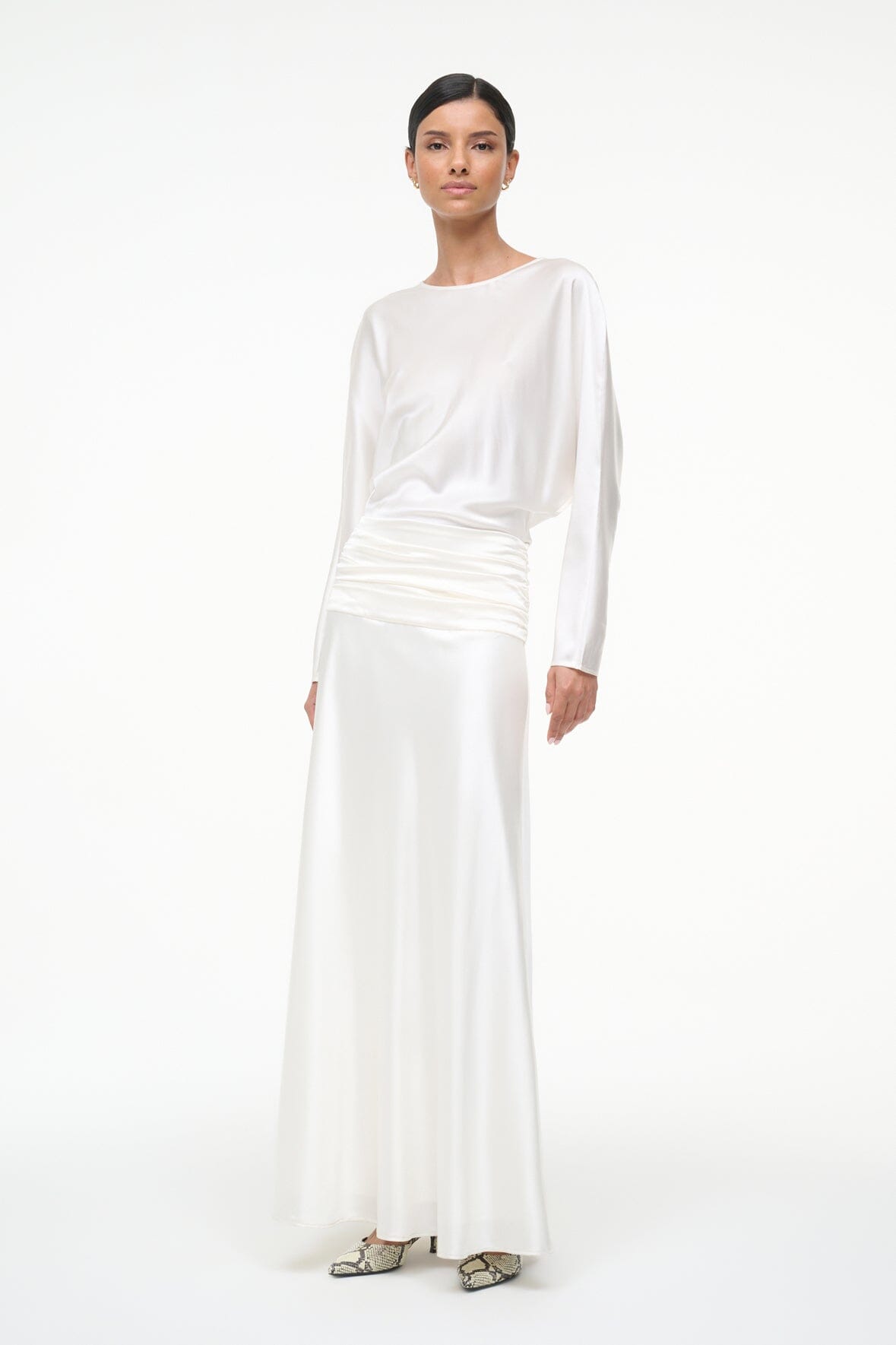 FREDA SILK DRESS IVORY