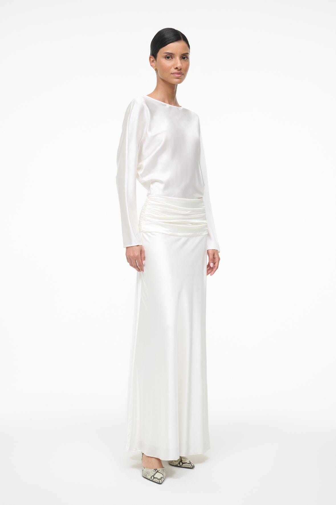 FREDA SILK DRESS IVORY