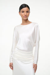 FREDA SILK DRESS IVORY