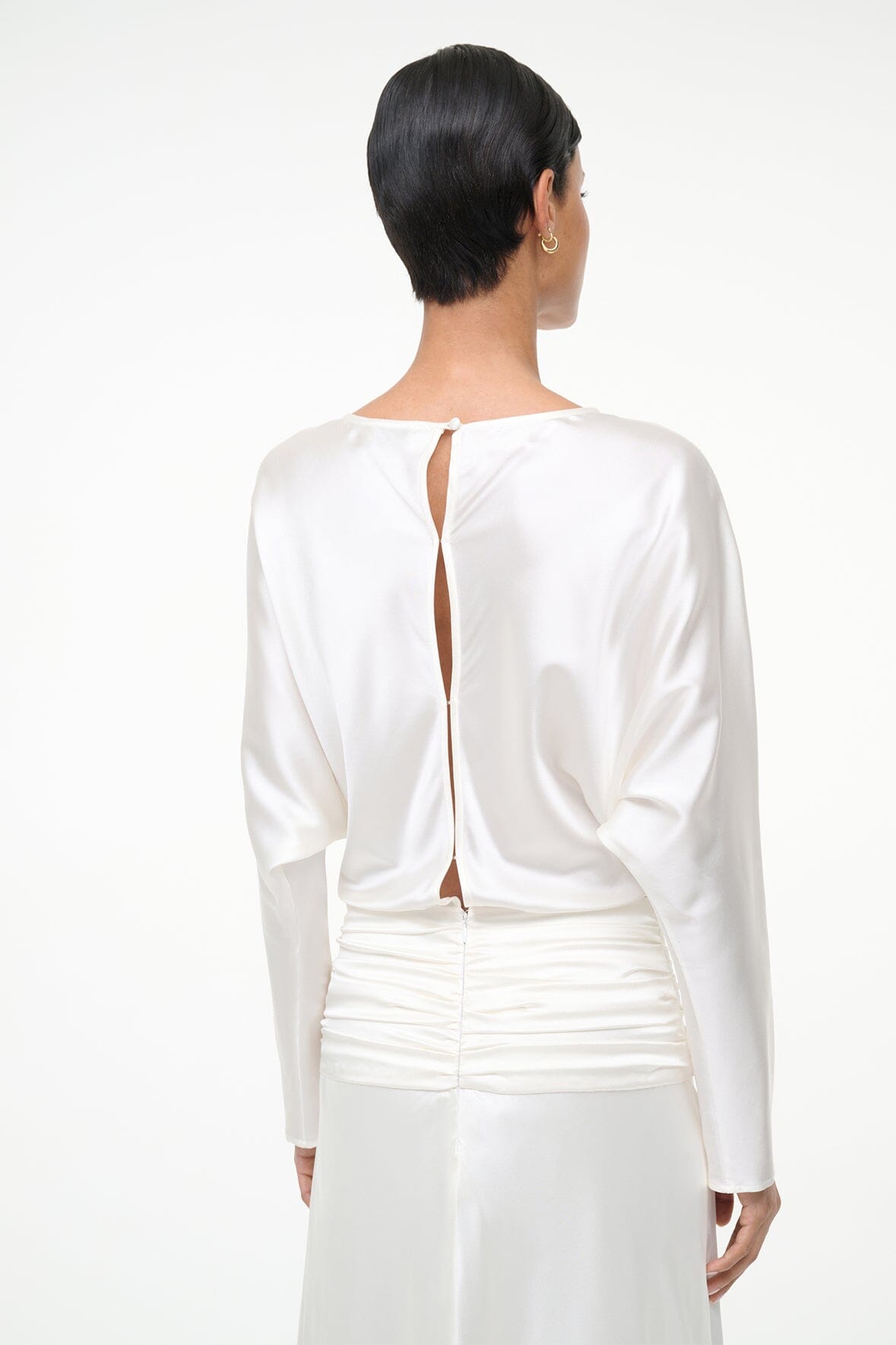 FREDA SILK DRESS IVORY