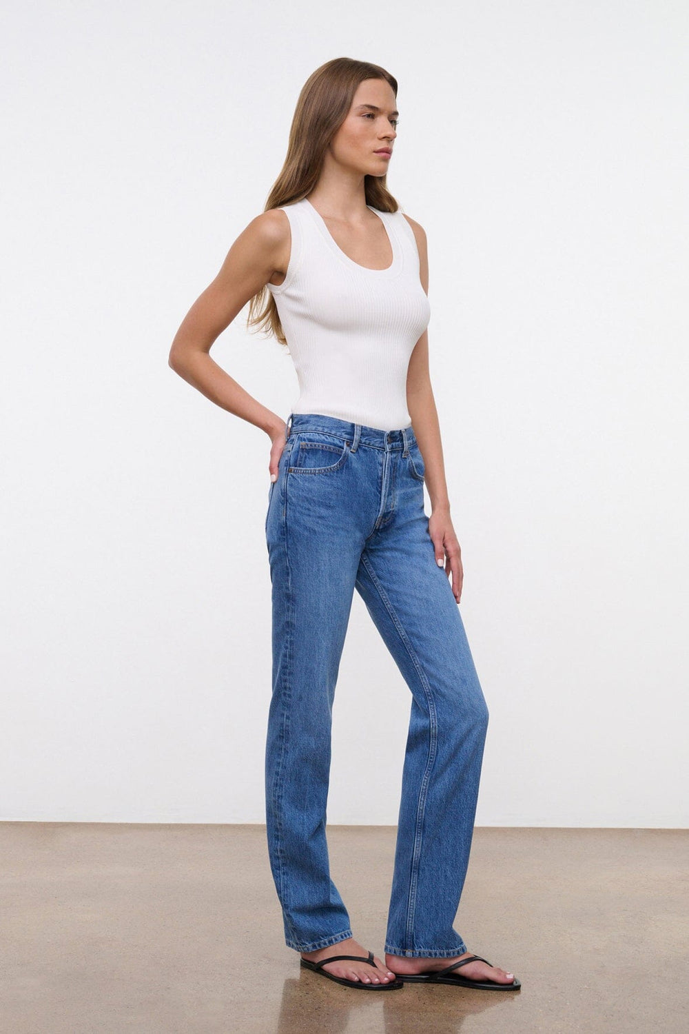 TEDDY STRAIGHT JEAN VINTAGE WASH