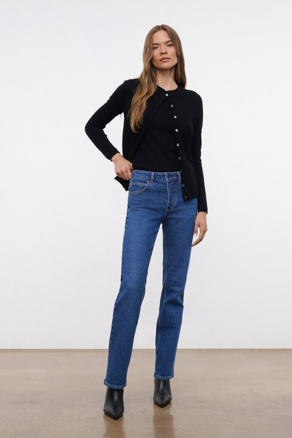 TEDDY STRETCH STRAIGHT JEAN STONE BLUE