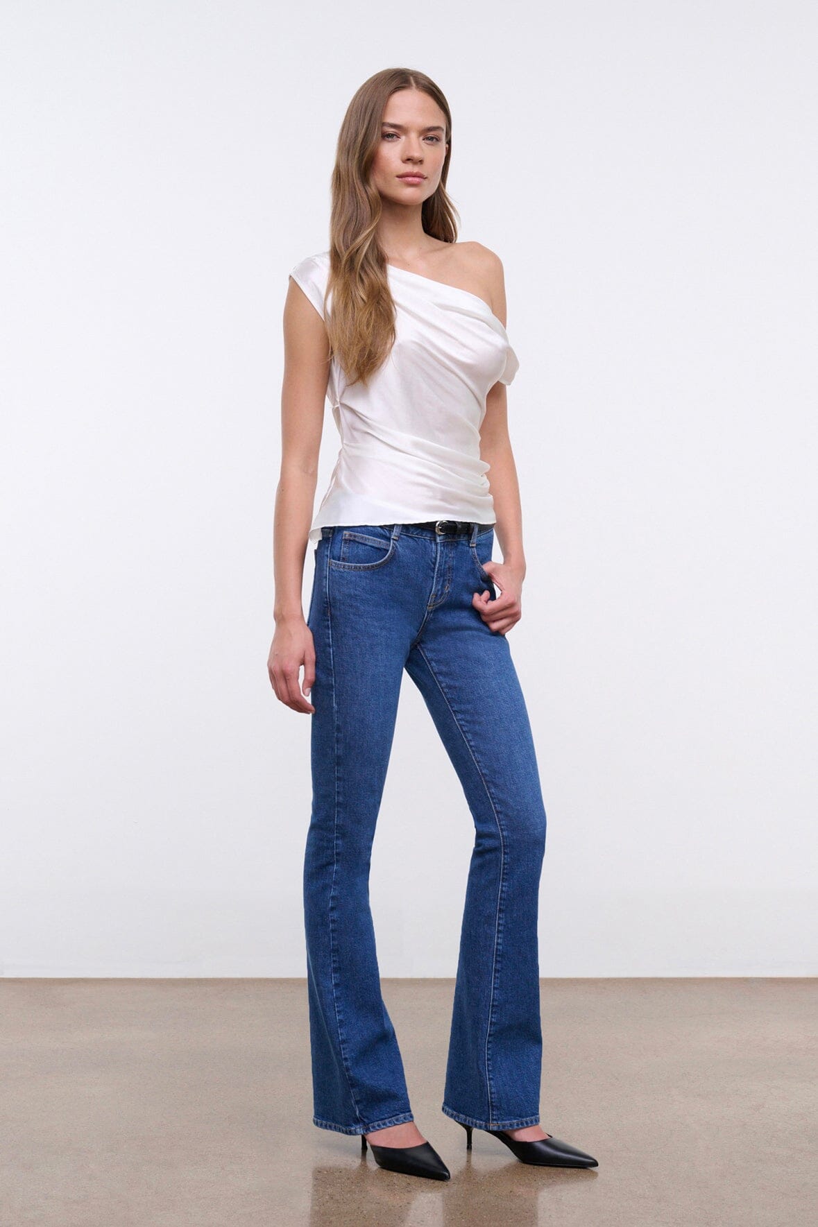 KYLE STRETCH FLARE JEAN STONE BLUE