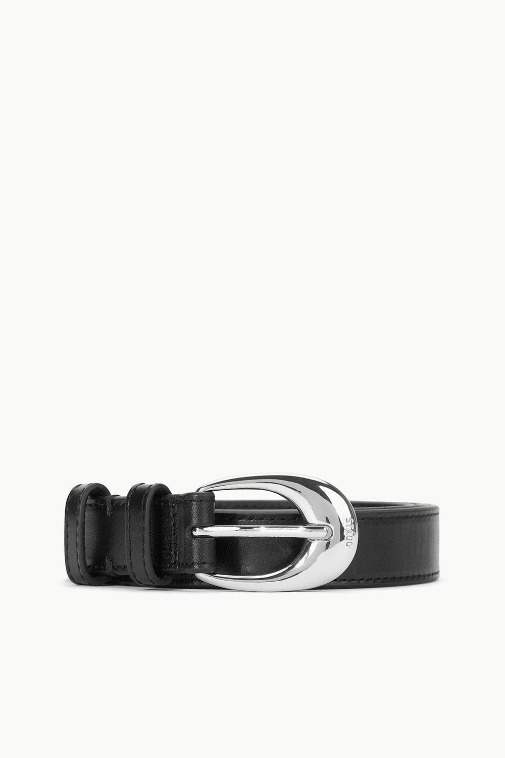 MOON BUCKLE BELT - 26MM BLACK SILVER