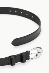 MOON BUCKLE BELT - 26MM BLACK SILVER