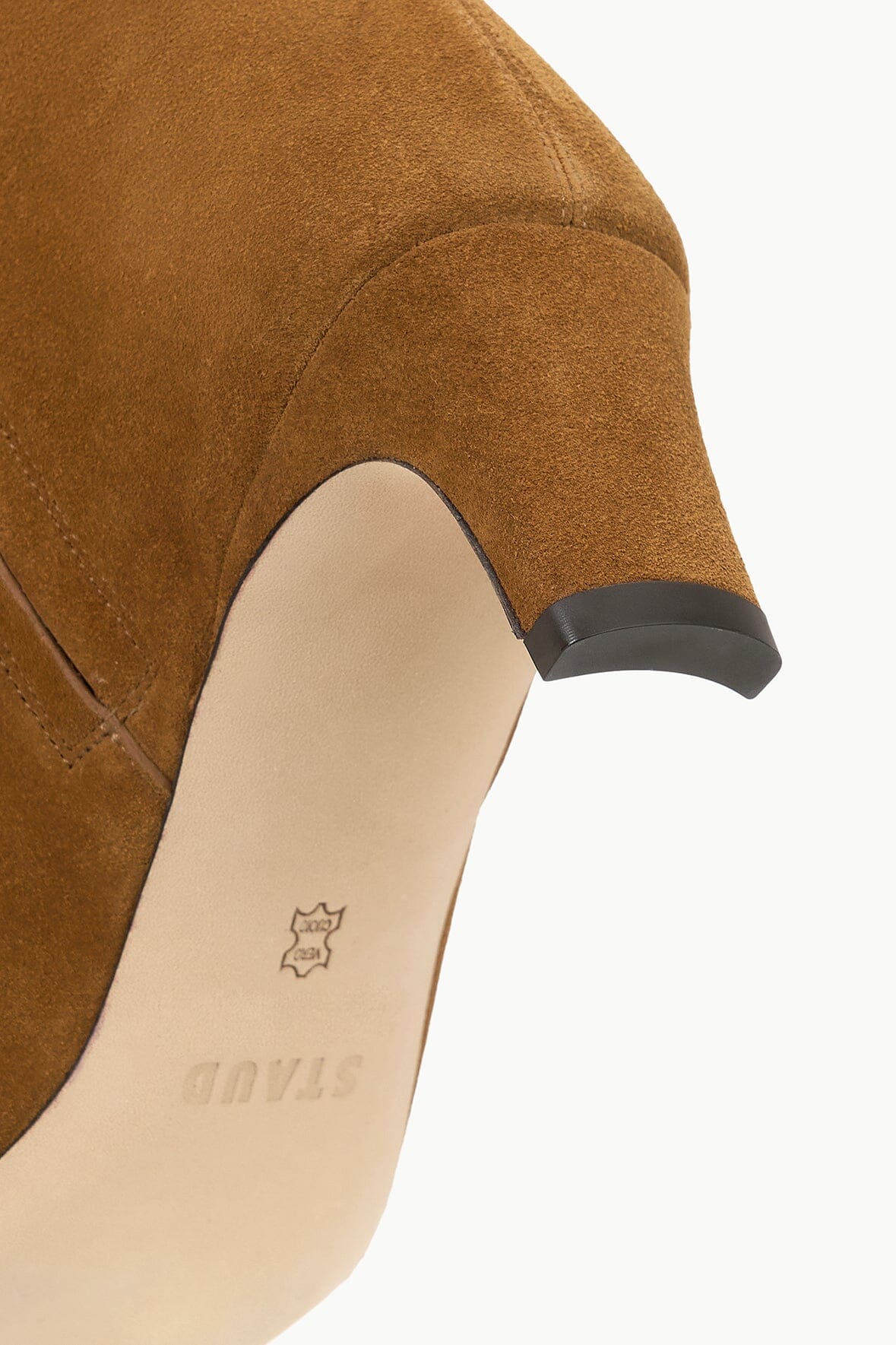WIDE SHAFT WALLY BOOT TAN SUEDE