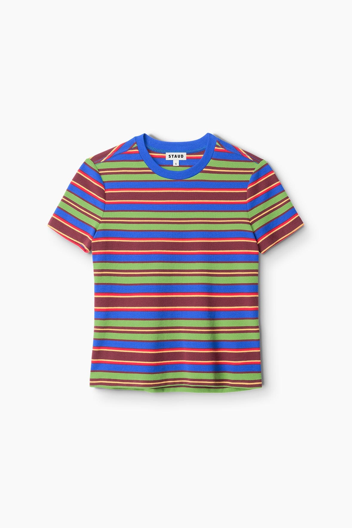 WEEKEND CREW TEE SPECTRUM STRIPE